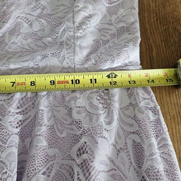 Bery Love Lilac Lace Dress Size M  Fully Lined Sleeveless V-Neck Cocktail Gown - Picture 4 of 8